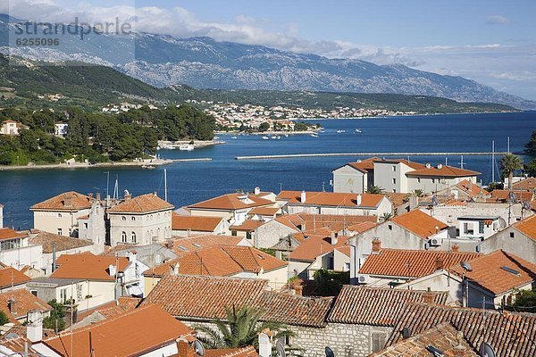 Europa Hügel Meer bunt Ansicht Adriatisches Meer Adria Kroatien