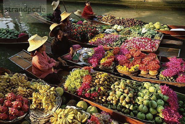 Damnoen Saduak Schwimmender Markt  Bangkok  Thailand