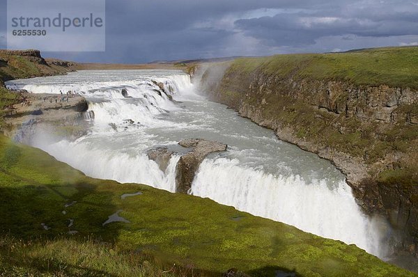 Gullfoss-Wasserfall  Island  Polarregionen