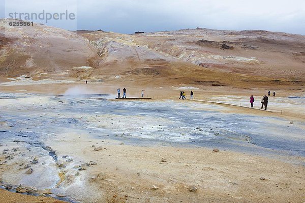 Berg  Feld  Heiße Quelle  Island