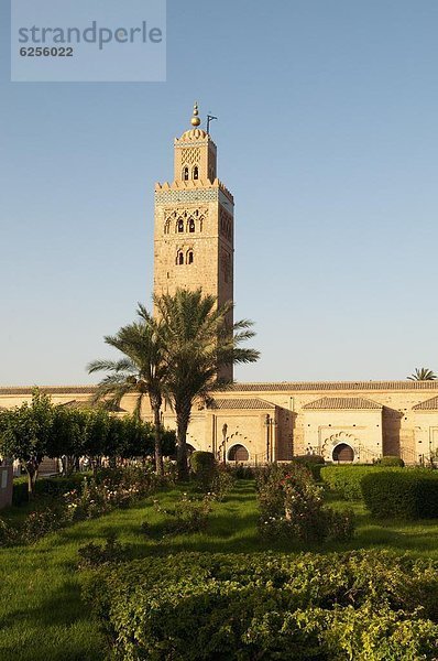 Koutoubia Moschee  UNESCO-Weltkulturerbe  Marrakesch  Marokko  Nordafrika  Afrika