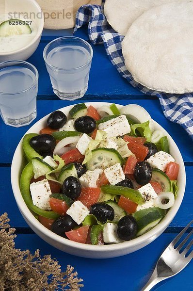 Ziegenkäse  Europa  Salat  Olive  Griechenland  Griechische Küche  Feta  griechisch