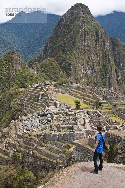 Ruinenstadt Machu Picchu  UNESCO-Welterbe  Peru  Südamerika