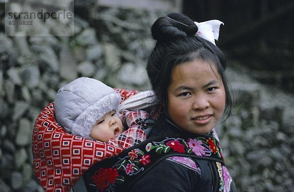 Portrait  China  Mutter - Mensch  Asien  Baby