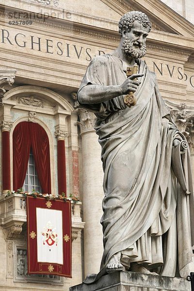 Rom  Hauptstadt  Europa  Balkon  Statue  Latium  Italien  Vatikan