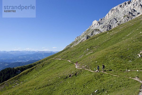 Trentino Südtirol  Europa  Berg  wandern  Dolomiten  Gebirgskamm  Italien