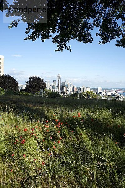 Vereinigte Staaten von Amerika  USA  Skyline  Skylines  Straße  Ziel  Nordamerika  Ansicht  leer  Erfolg  Seattle  Washington State