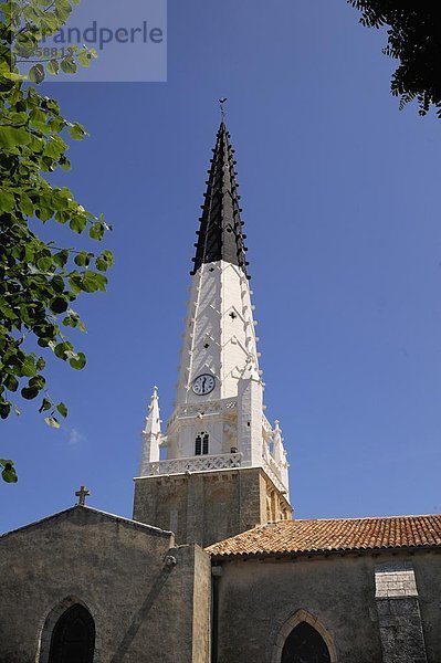 Frankreich  Europa  Individualität  weiß  schwarz  Kirche  Ile de Re