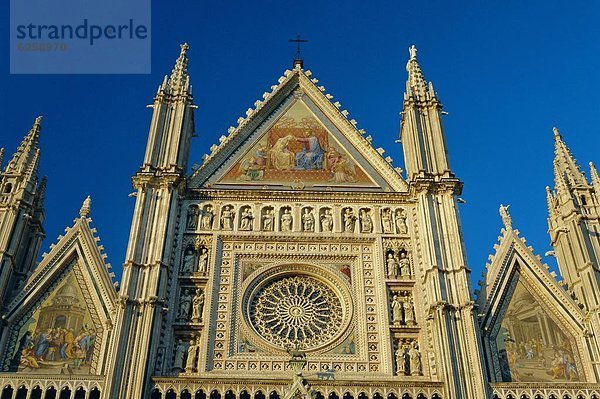 Europa flirten Kathedrale Fassade Hausfassade Jahrhundert Italien Orvieto Umbrien