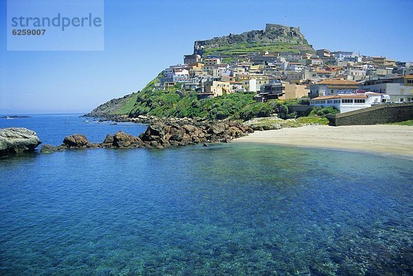 Stadtansicht Castelsardo auf Sardinien  Italien