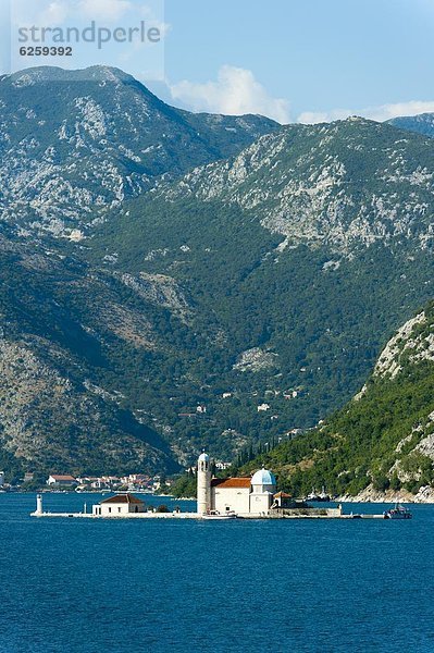 Felsbrocken  Europa  Insel  UNESCO-Welterbe  Bucht von Kotor  Montenegro