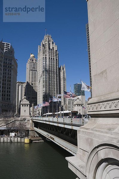 Der Tribune Tower Building  Chicago  Illinois  Vereinigte Staaten von Amerika  Nordamerika