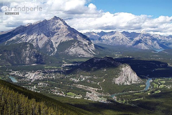 Berg  Nordamerika  Ansicht  Rocky Mountains  Banff Nationalpark  UNESCO-Welterbe  Alberta  Banff  Kanada