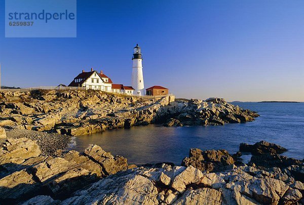 Vereinigte Staaten von Amerika USA Neuengland Cape Elizabeth Maine Portland Head Lighthouse
