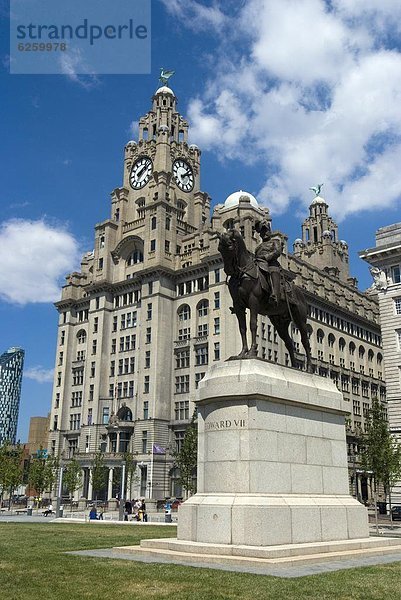 Europa  Großbritannien  Gebäude  Statue  England  Liverpool  Merseyside