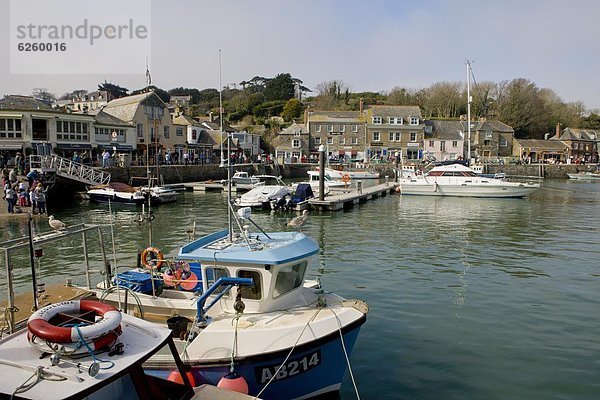 Hafen von Padstow  Cornwall  England  Vereinigtes Königreich  Europa