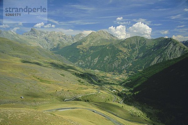 Blick von der Col de Vars  in der Nähe von Barcelonnette  Haute-Alpes  französische Alpen  Provence  Frankreich  Europa