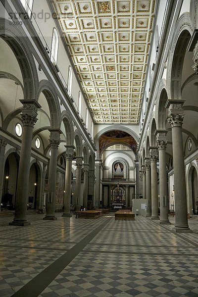 Europa  Florenz  Basilika  Italien  Kirchenschiff  Toskana