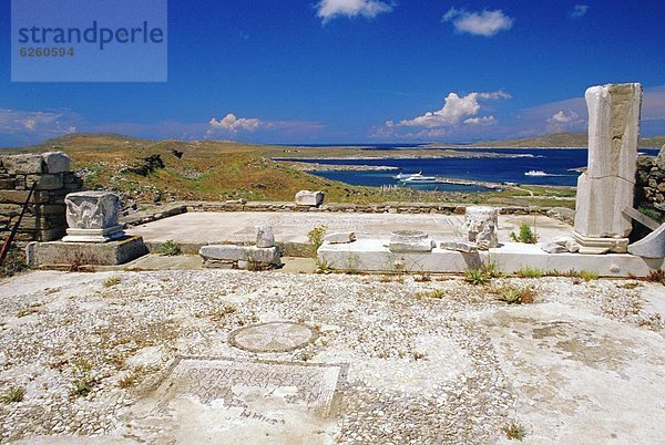 Ausgrabungsstätte Kykladen Delos Griechenland Rhodos