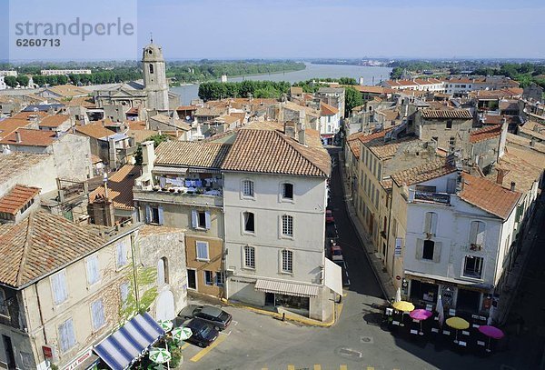 Frankreich Europa Großstadt Provence - Alpes-Cote d Azur Draufsicht Arles Bouches-du-Rhone