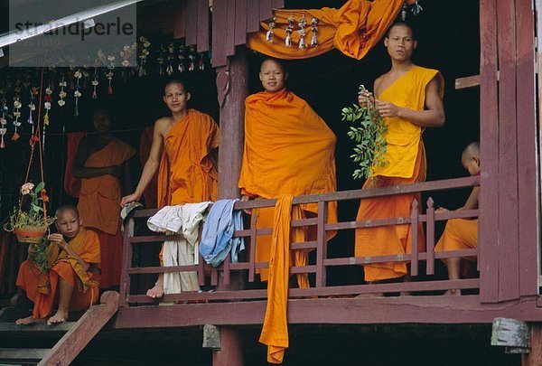 fünfstöckig Buddhismus Vietnam Mönch Asien Kambodscha Kloster