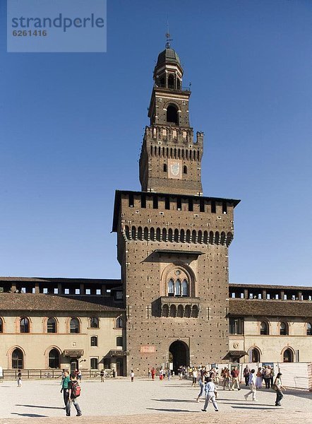 Sforzas Schloss  Mailand  Lombardei  Italien  Europa