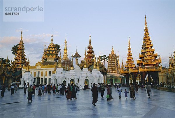 Myanmar Asien Abenddämmerung Pagode