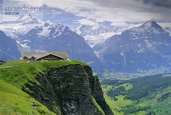 Europa Berg Eiger Norden Westalpen Berner Oberland Grindelwald Schweiz Schweizer Alpen