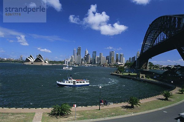 Skyline Skylines Hafen Großstadt Brücke Australien New South Wales Sydney