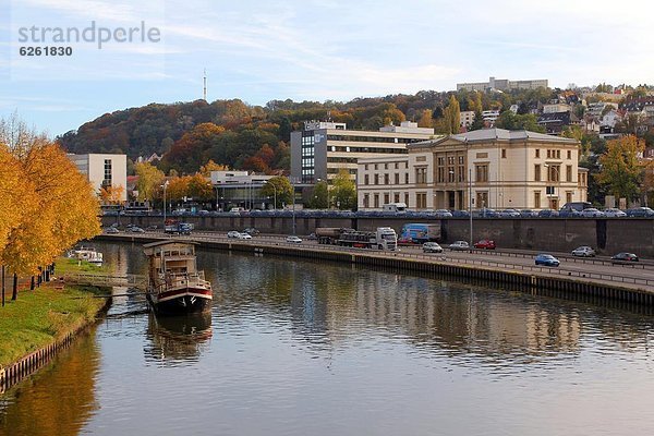 Europa  Fluss  Parlamentsgebäude  Deutschland  Saarland