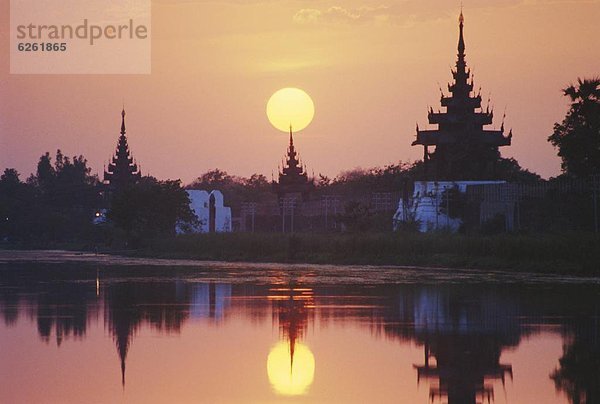 Sonnenuntergang  Myanmar  Asien