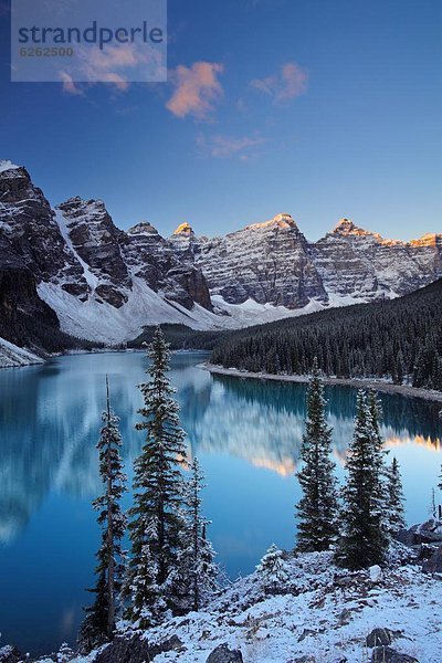 See  Nordamerika  Moräne  Rocky Mountains  UNESCO-Welterbe  Alberta  Banff  Schnee