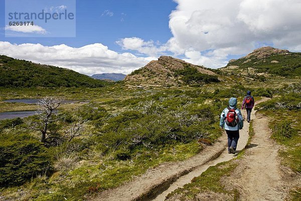 gehen  Weg  wandern  1  Zimmer  Größe  UNESCO-Welterbe  Argentinien  Patagonien  Südamerika