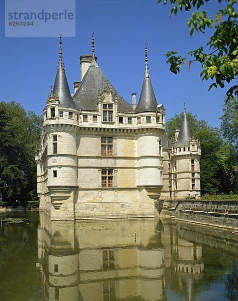 Frankreich Europa Palast Schloß Schlösser Azay-le-Rideau Indre-et-Loire Loiretal