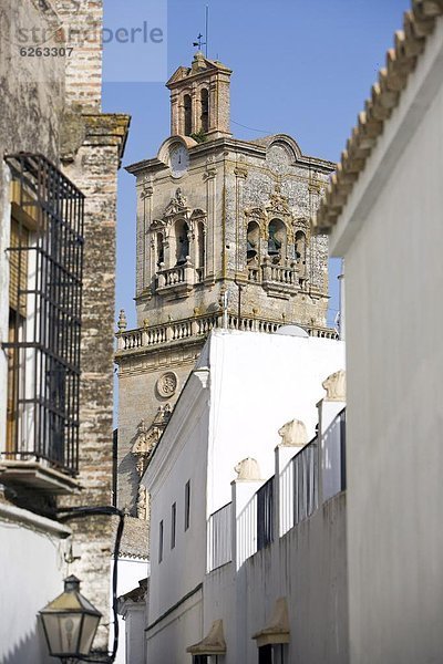 San Pedro Kathedrale  Arcos De La Frontera  eines der weißen Dörfer  Andalusien  Spanien  Europa