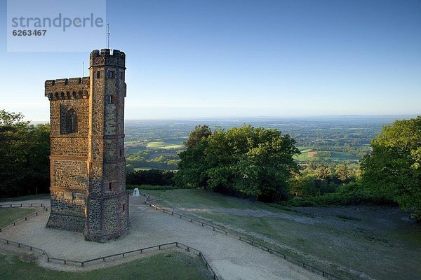 Europa  Sommer  Morgen  Großbritannien  Ansicht  zeigen  Süden  England  Surrey  surrey hills