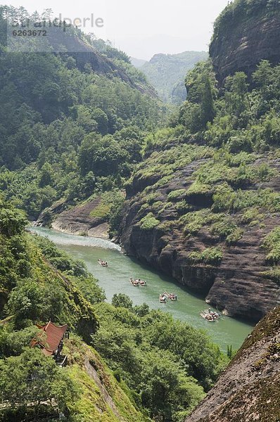 Tagesausflug  Fluss  Berg  Bambus  Himmel  UNESCO-Welterbe  Feng Shui  Asien  Rafting