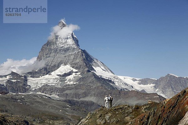 Europa  frontal  wandern  Matterhorn  2  Westalpen  Schweiz  Zermatt