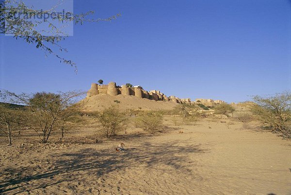 Großstadt  Wüste  Ansicht  befestigen  Indien  Jaisalmer  alt  Rajasthan