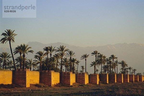 Nordafrika  entfernt  Stadtmauer  Berg  Marrakesch  Marokko