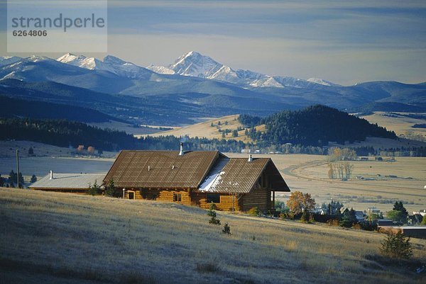 Vereinigte Staaten von Amerika USA Blockhaus Rocky Mountains Granite County Montana