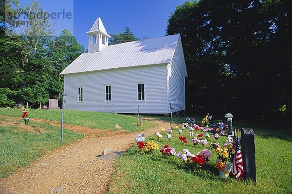 Vereinigte Staaten von Amerika USA Kirche Gemeinschaft bauen Gewölbe primitiv Great Smoky Mountains Nationalpark alt Tennessee