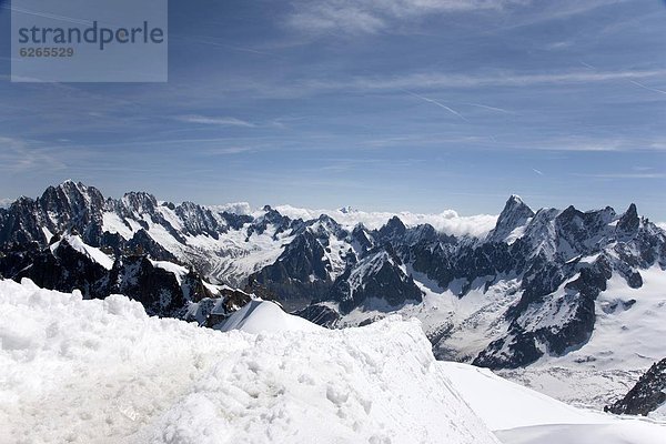 Frankreich  Europa  Französische Alpen  Ansicht  Haute-Savoie  Chamonix  Bergmassiv