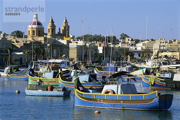 Hafen  Europa  Tradition  Boot  angeln  Ansicht  Malta  Marsaxlokk