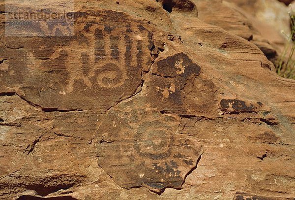 Vereinigte Staaten von Amerika  USA  Indianer  Nevada  Zeichnung  Höhlenmalerei  Valley of Fire State Park  Sandstein