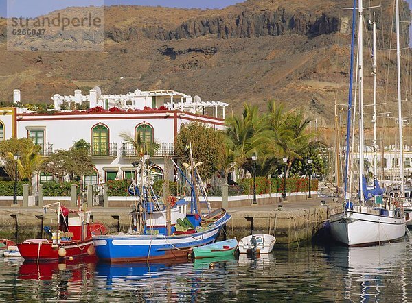 Hafen  Zimmer  Kanaren  Kanarische Inseln  Gran Canaria  Mogan  alt  Spanien