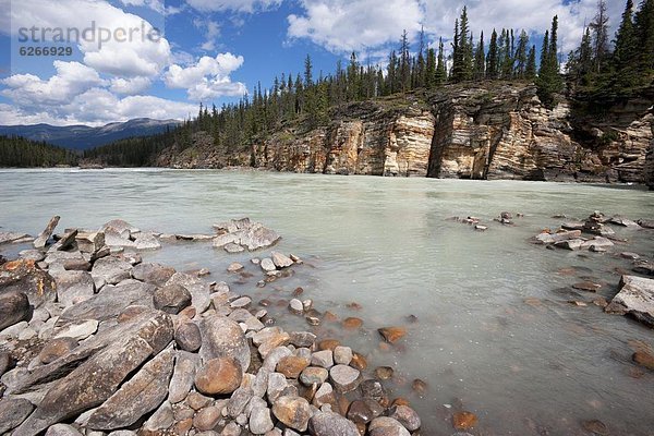 Fluss  Nordamerika  Rocky Mountains  Athabasca River  Jasper Nationalpark  UNESCO-Welterbe  British Columbia  Kanada