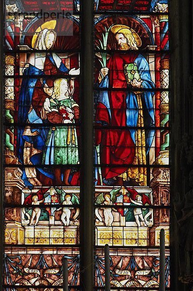 Frankreich  Europa  Aude  UNESCO-Welterbe  Carcassonne  Kirchenfenster