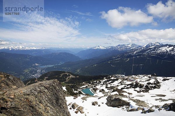 Berg  hoch  oben  Nordamerika  Ansicht  Whistler Mountain  British Columbia  Kanada