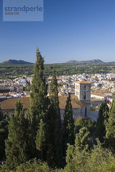 Europa  über  Stadt  Kirche  Ansicht  Mallorca  Heiligtum  Balearen  Balearische Inseln  Spanien